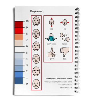 response sheet on nack of book